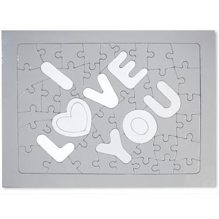 I Love You Puzzle A-4 Kare