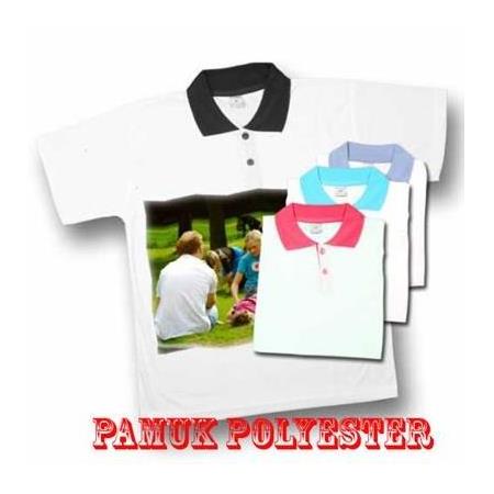 Süblimasyon Pamuk Polyester Polo Yaka Kırmızı T-Shirt
