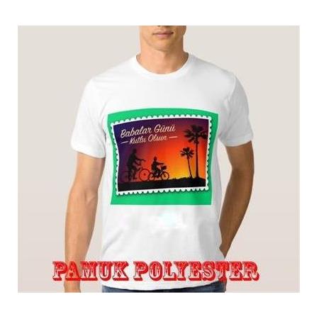 Süblimasyon Pamuk Polyester T-Shirt ( Yetişkin)